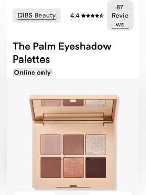 DIBS BEAUTY The Palm Eyeshadow Palette in ROSES IN HAND (Warm Neutral Shades)
